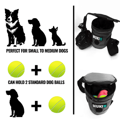 MUKi Trek Pouch - Portable Dog Bin - Black